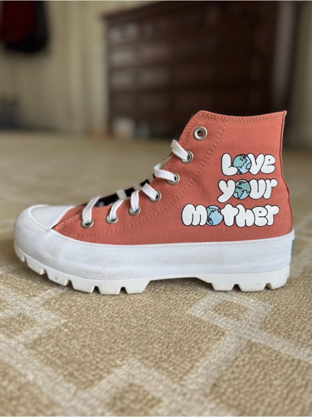 Converse Lugged Chuck Taylor Hi Love Your Mother Coral Streetwear 8 - Picture 3 of 17